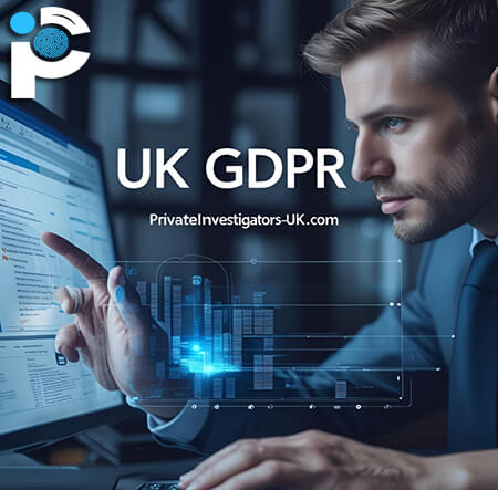 UK GDPR - A private investigator accesses data on a computer system