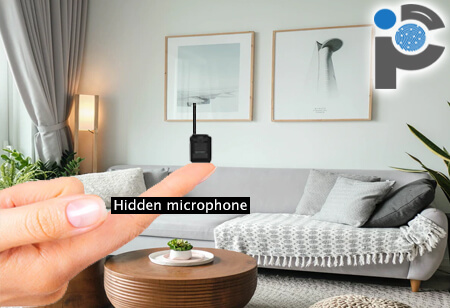 Hidden microphone in a living room