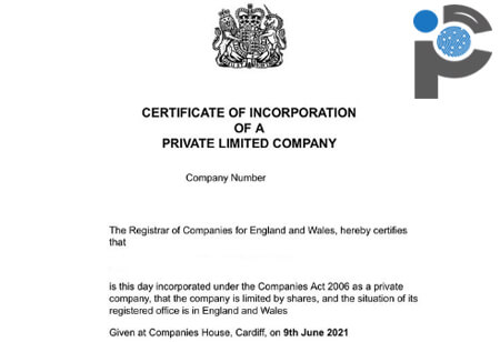 Companies house certificate