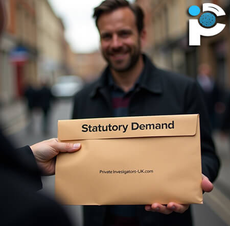 An investigator serving a statutory demand