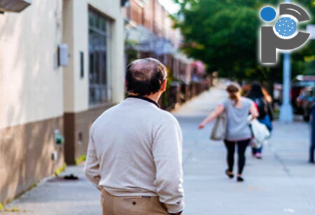 Wife walking away from husband