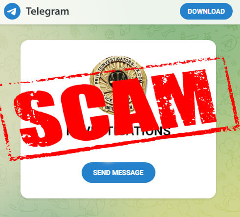 Private investigator Telegram scam