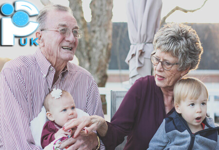 Grand parents with grand children